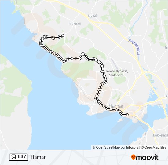 637 Bus Line Map
