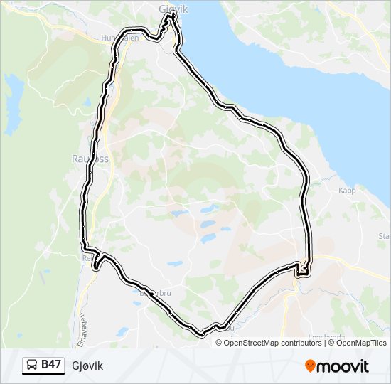 B47 bus Line Map