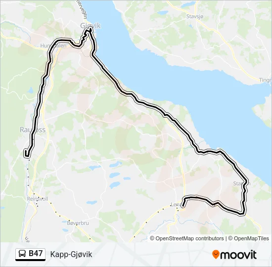B47 Bus Line Map
