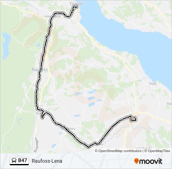 B47 Bus Line Map