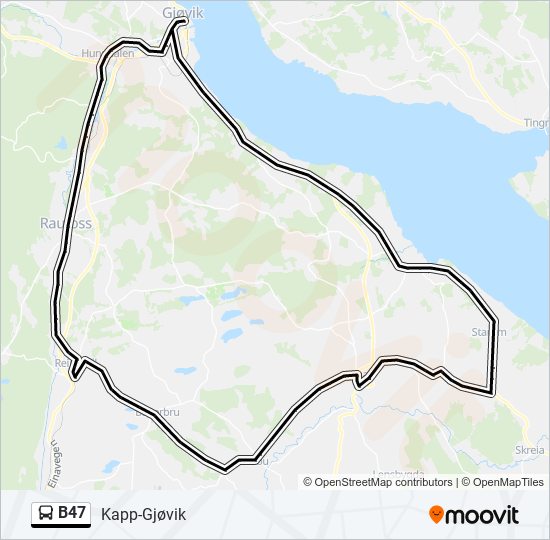 b47 Route Schedules, Stops & Maps KappGjøvik (Updated)