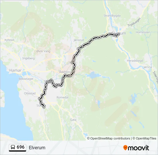 696 Bus Line Map