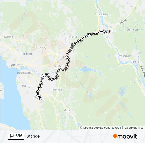 696 Bus Line Map