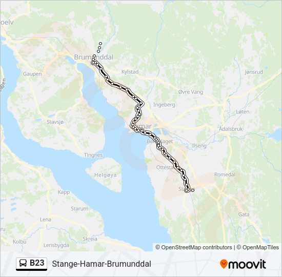 B23 Bus Line Map