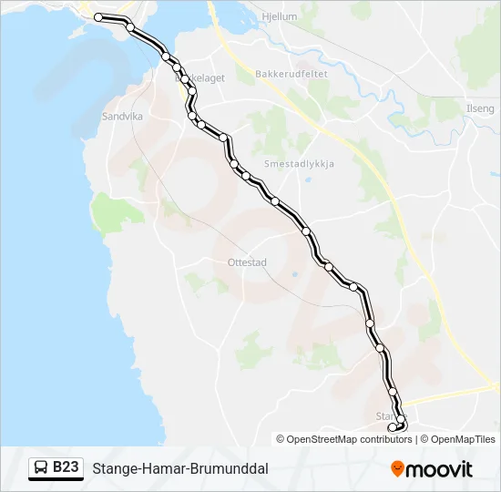 B23 Bus Line Map