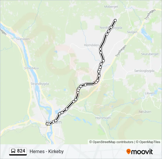 824 Bus Line Map