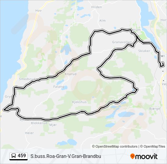 459 Bus Line Map