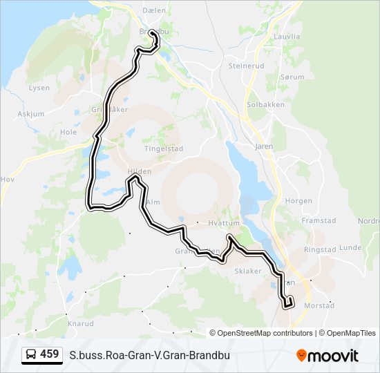 459 Bus Line Map