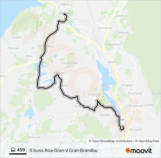 459 Bus Line Map