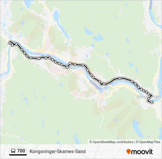 700 Bus Line Map