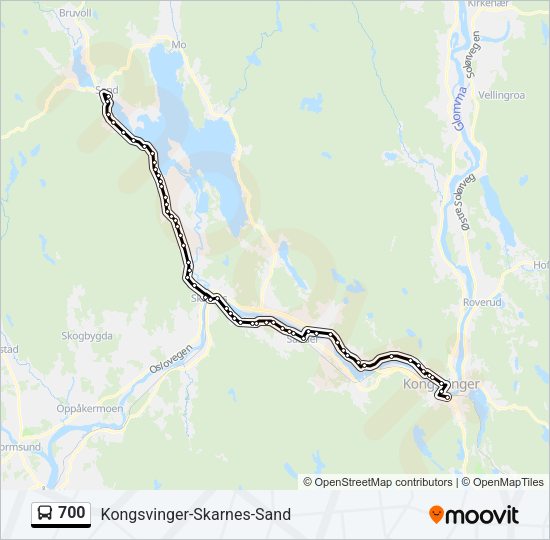 700 Bus Line Map