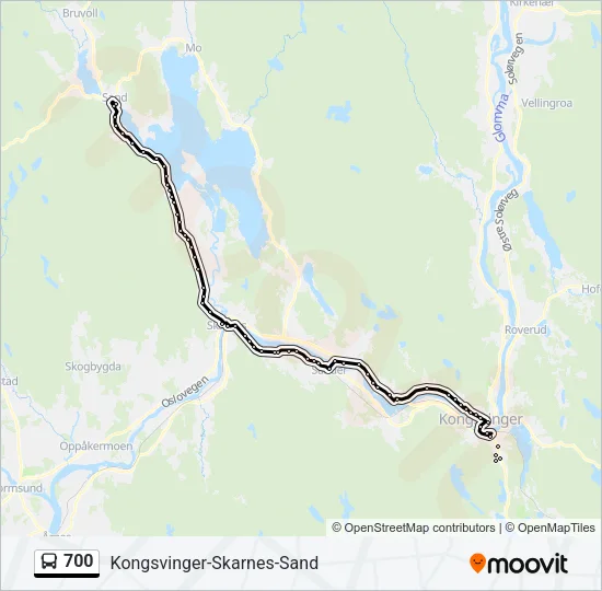 700 Bus Line Map
