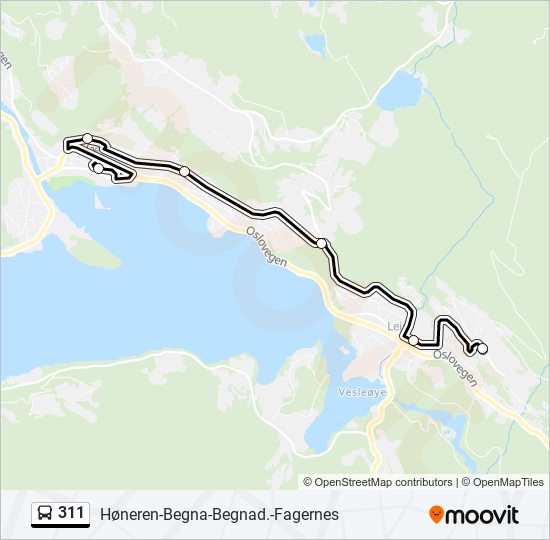 311 bus Line Map