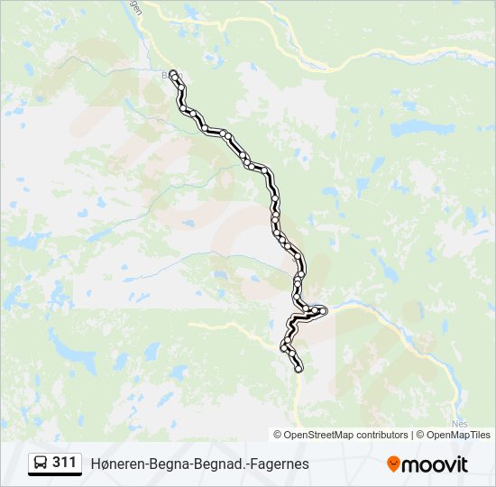 311 bus Line Map