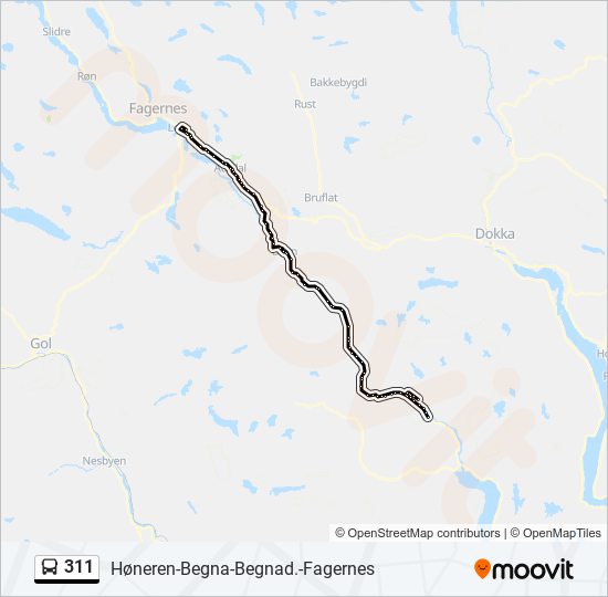 311 bus Line Map