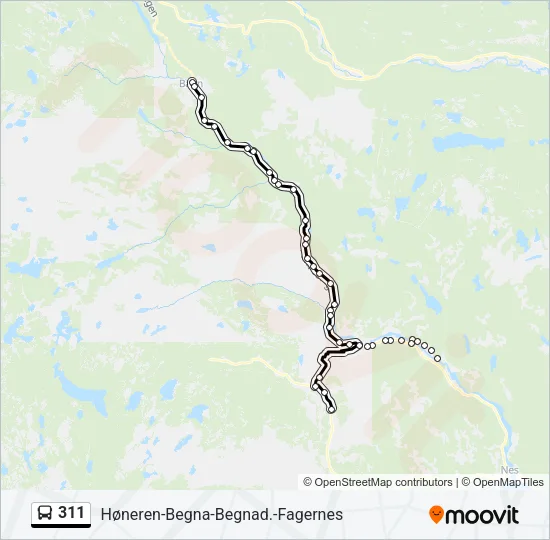 311 Bus Line Map