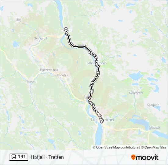 141 Bus Line Map