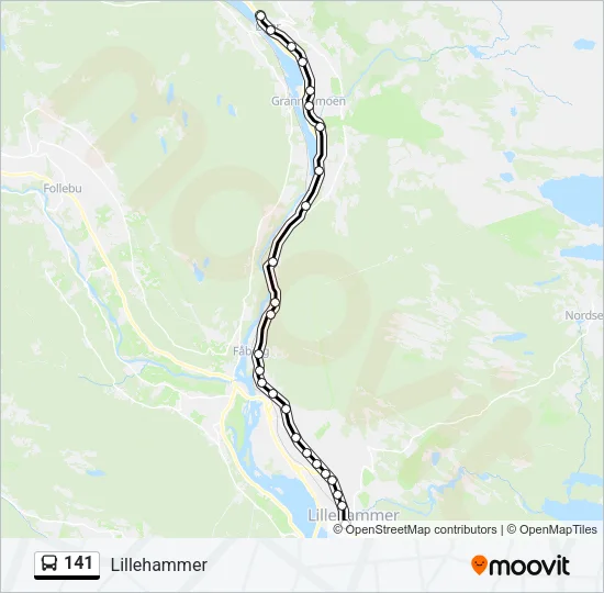 141 Bus Line Map