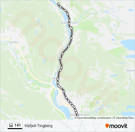 141 Bus Line Map