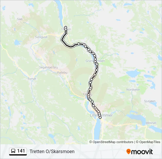 141 Bus Line Map