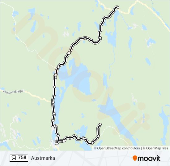 758 bus Line Map