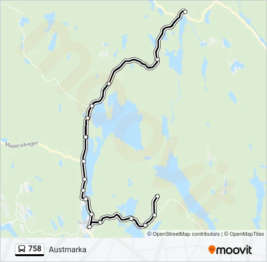 758 Bus Line Map