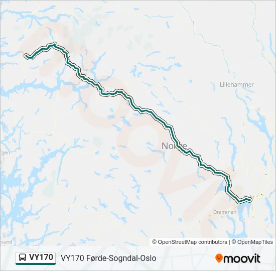 VY170 Bus Line Map