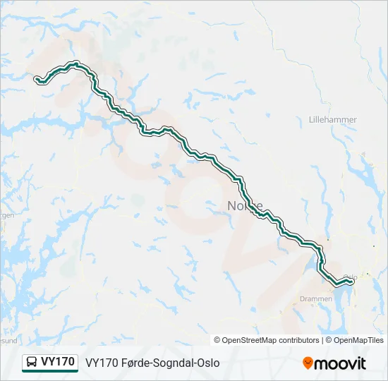 VY170 Bus Line Map