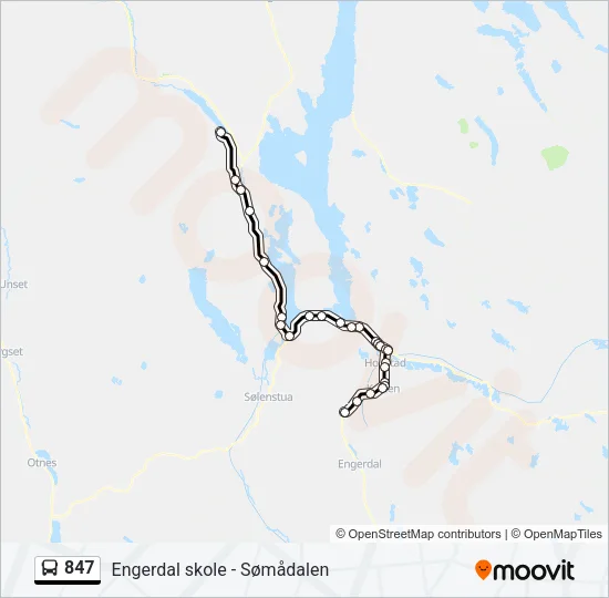 847 Bus Line Map