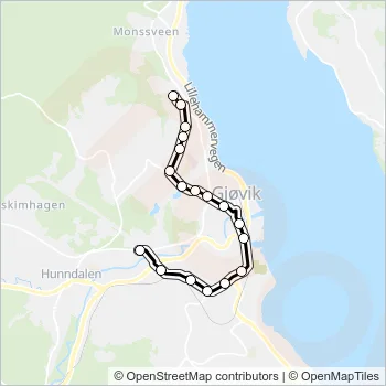 421 Bus Line Map
