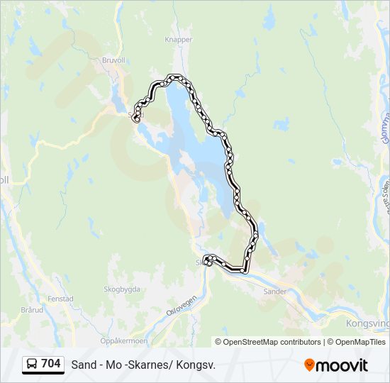 704 Bus Line Map