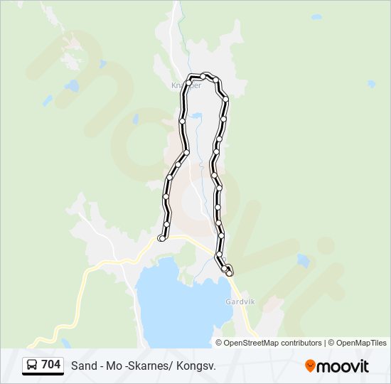 704 bus Line Map