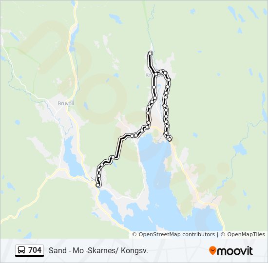 704 bus Line Map