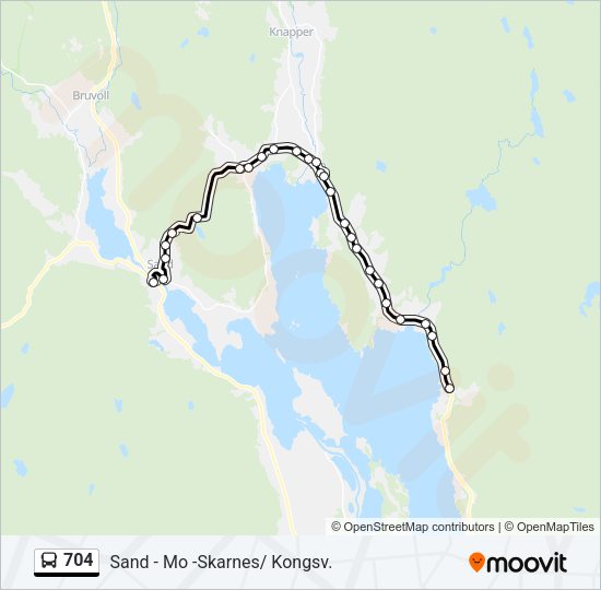 704 Bus Line Map