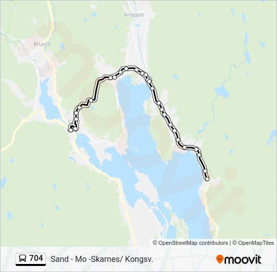 704 Bus Line Map