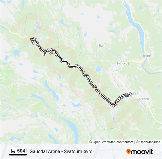 504 Bus Line Map