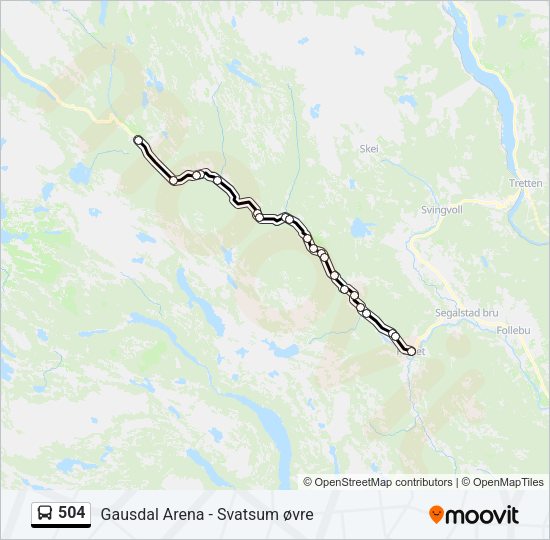504 Bus Line Map
