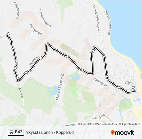 B42 Bus Line Map