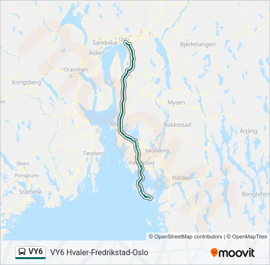 VY6 Bus Line Map