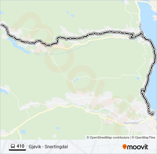 410 Bus Line Map