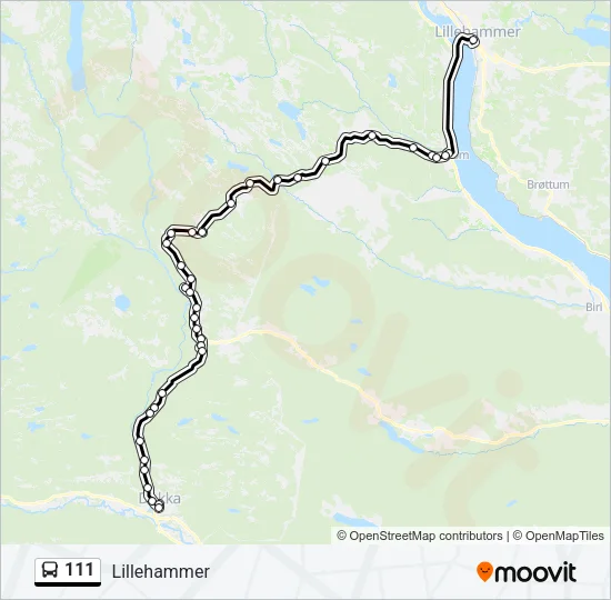 111 Bus Line Map