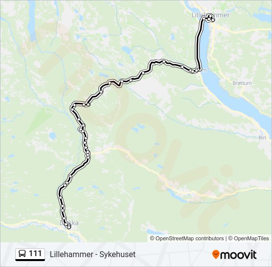 111 bus Line Map