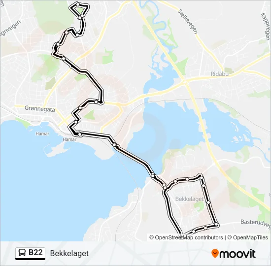B22 Bus Line Map