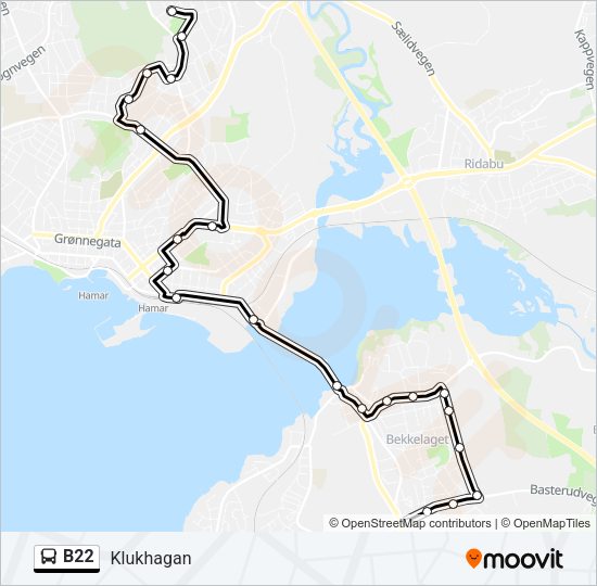 B22 Bus Line Map