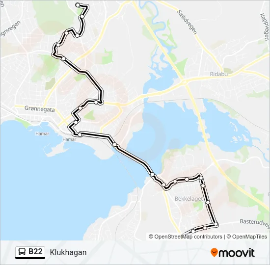 B22 Bus Line Map