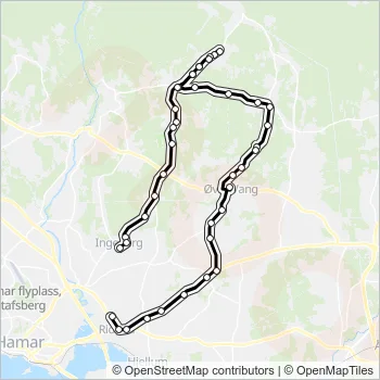 654 Bus Line Map