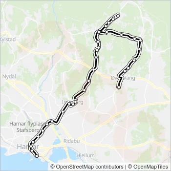 654 Bus Line Map