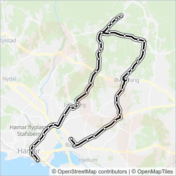 654 Bus Line Map