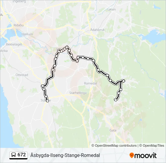 672 Bus Line Map