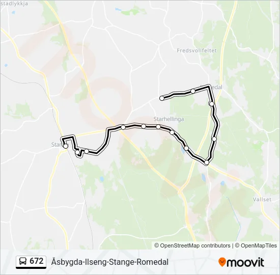 672 Bus Line Map
